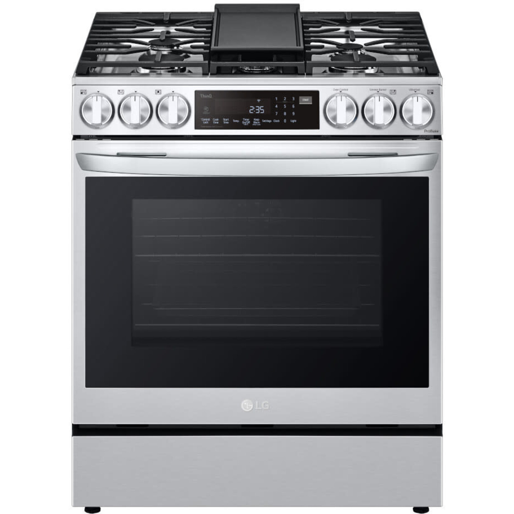 LG Electronics LSGL6335F 6.3 cu. ft. Slide-in Gas Range with EasyClean, Instaview and Air Fry in Printproof Stainless Steel