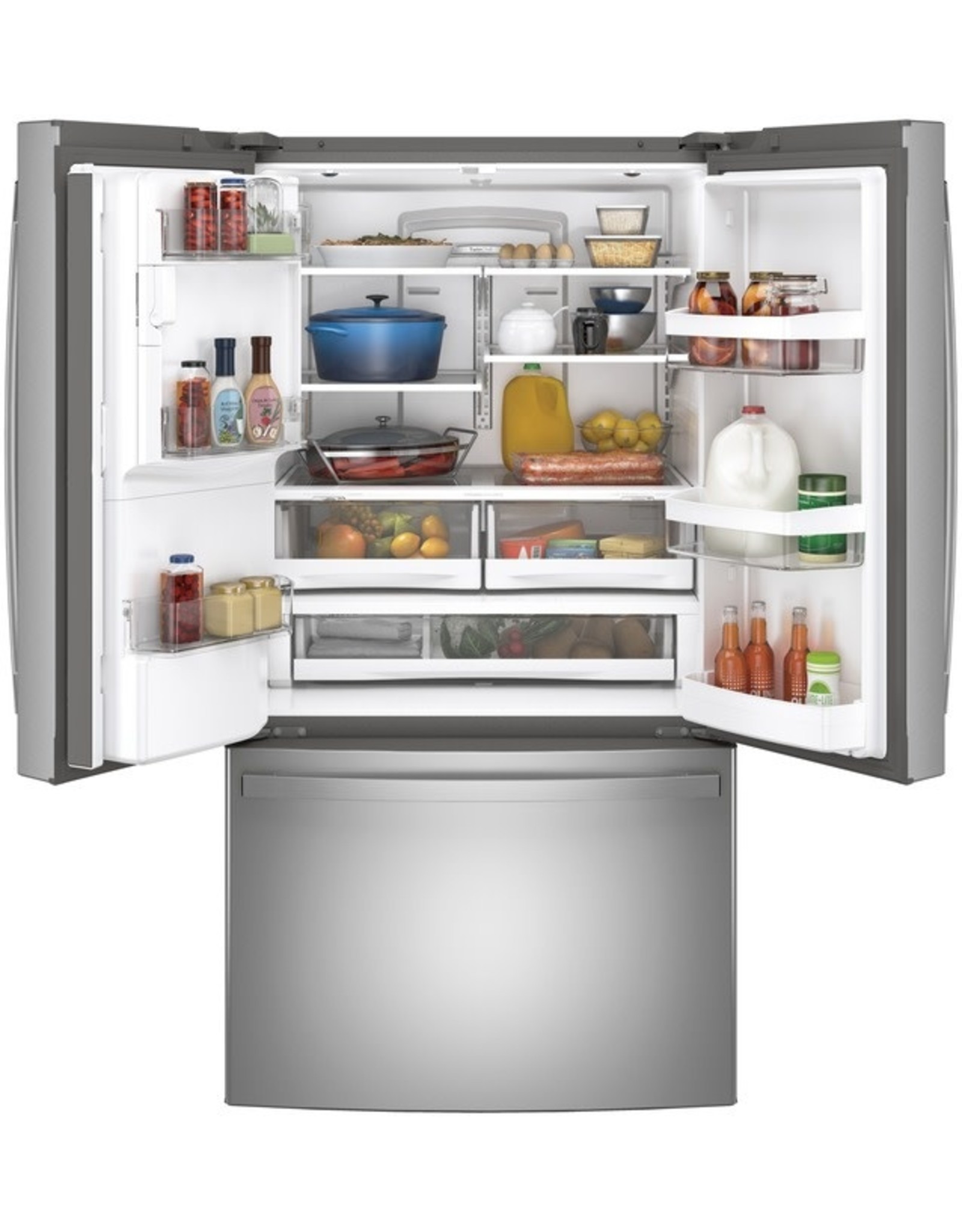 GE GFE28GYNFS 27.7 cu. ft. French Door Refrigerator in Fingerprint Resistant Stainless Steel, ENERGY STAR