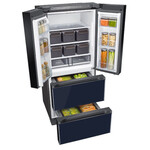 SAMSUNG #RQ48T94B277 17.3 cu. ft. Kimchi and Beverage 4-Door French Door Refrigerator in Clean Navy and White