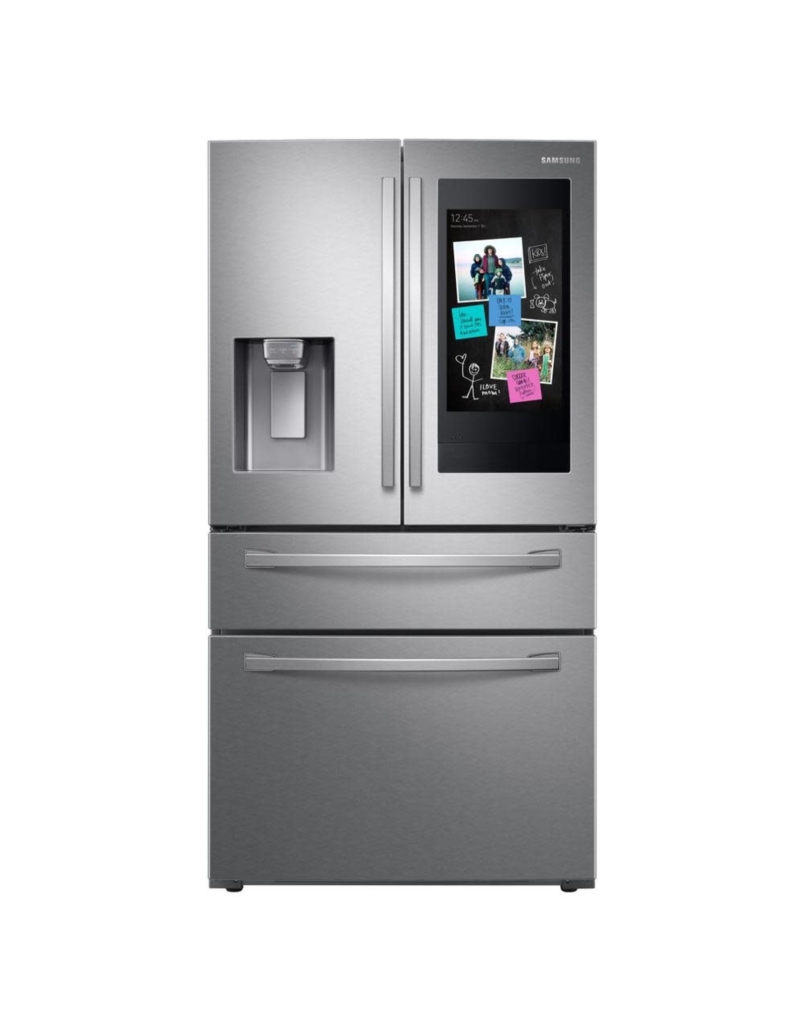 SAMSUNG Samsung 27.7 cu. ft. Family Hub 4-Door French Door Smart Refrigerator in Fingerprint Resistant Stainless Steel