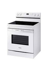 SAMSUNG NE63A6111SW  6.3 cu. ft. Smart Freestanding Electric Range with Steam Clean in White