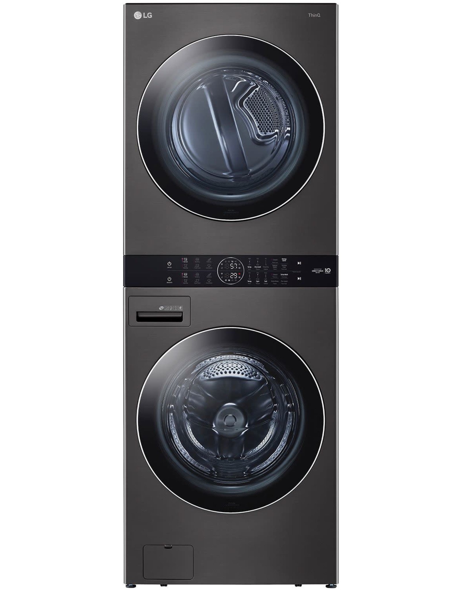 LG Electronics WKGX201HBA 27 in. Black Steel WashTower Laundry Center with 4.5 cu. ft. Front Load Washer and 7.4 cu. ft. Gas Dryer