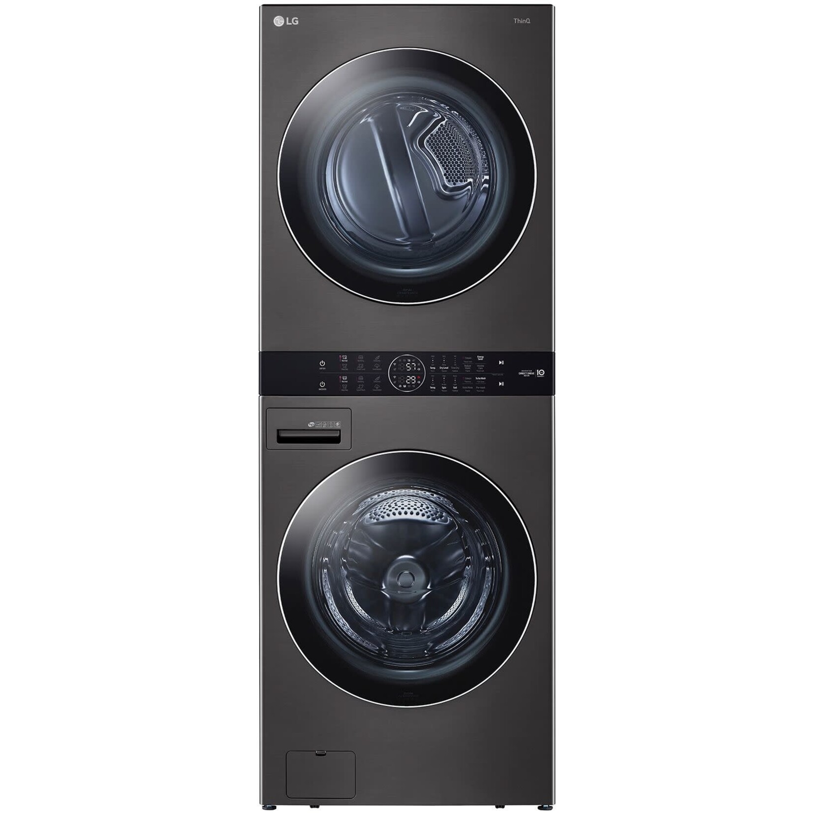 LG Electronics *WKGX201HBA 27 in. Black Steel WashTower Laundry Center with 4.5 cu. ft. Front Load Washer and 7.4 cu. ft. Gas Dryer