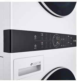 LG Electronics LG - 4.5 Cu. Ft. HE Smart Front Load Washer and 7.4 Cu. Ft. Electric Dryer WashTower with Steam and Built-In Intelligence - White