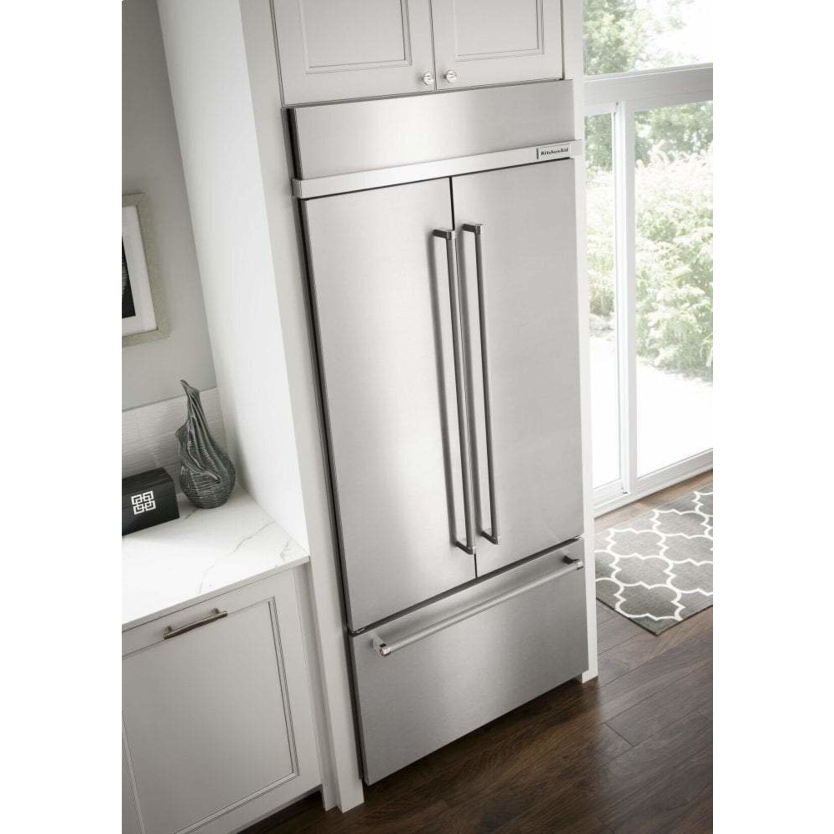 KitchenAid KBFN502ESS KAD No Frost Bottom - Built-in Refr Frez - 42" FRENCH DOOR, PLATINUM INTERIOR, STAI