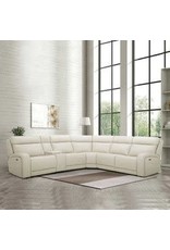 Airemax Gearhart 6-piece Leather Power Reclining Sectional with Power Headrests Item   1356669