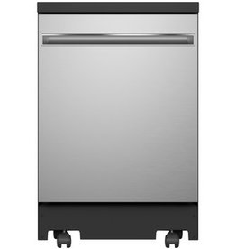 GE GPT225SSLSS 24 in. Stainless Steel Portable Dishwasher 120-Volt with 12 Place Settings Capacity and 54 dBA