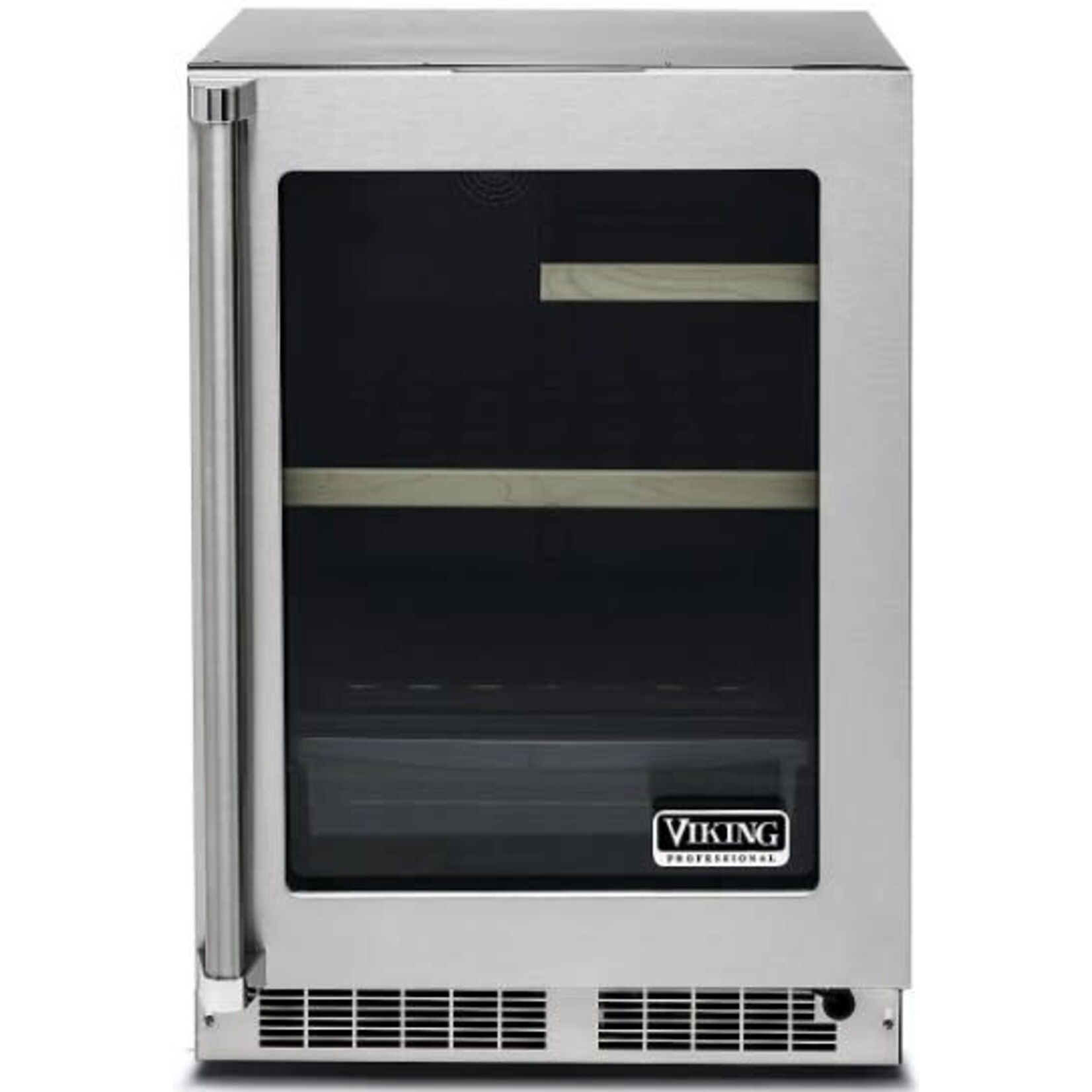 Viking #Ck.VRUI5240GRSS 24 Inch Undercounter Refrigerator with 20 Wine Bottle Capacity, Dynamic Cooling Technology, Slide-Out Convertible Shelf to Store Beverages, Food or Wine, Door Ajar Alarm, Integrated Controls, Sabbath Mode, and Star-K Certified: Right Hing