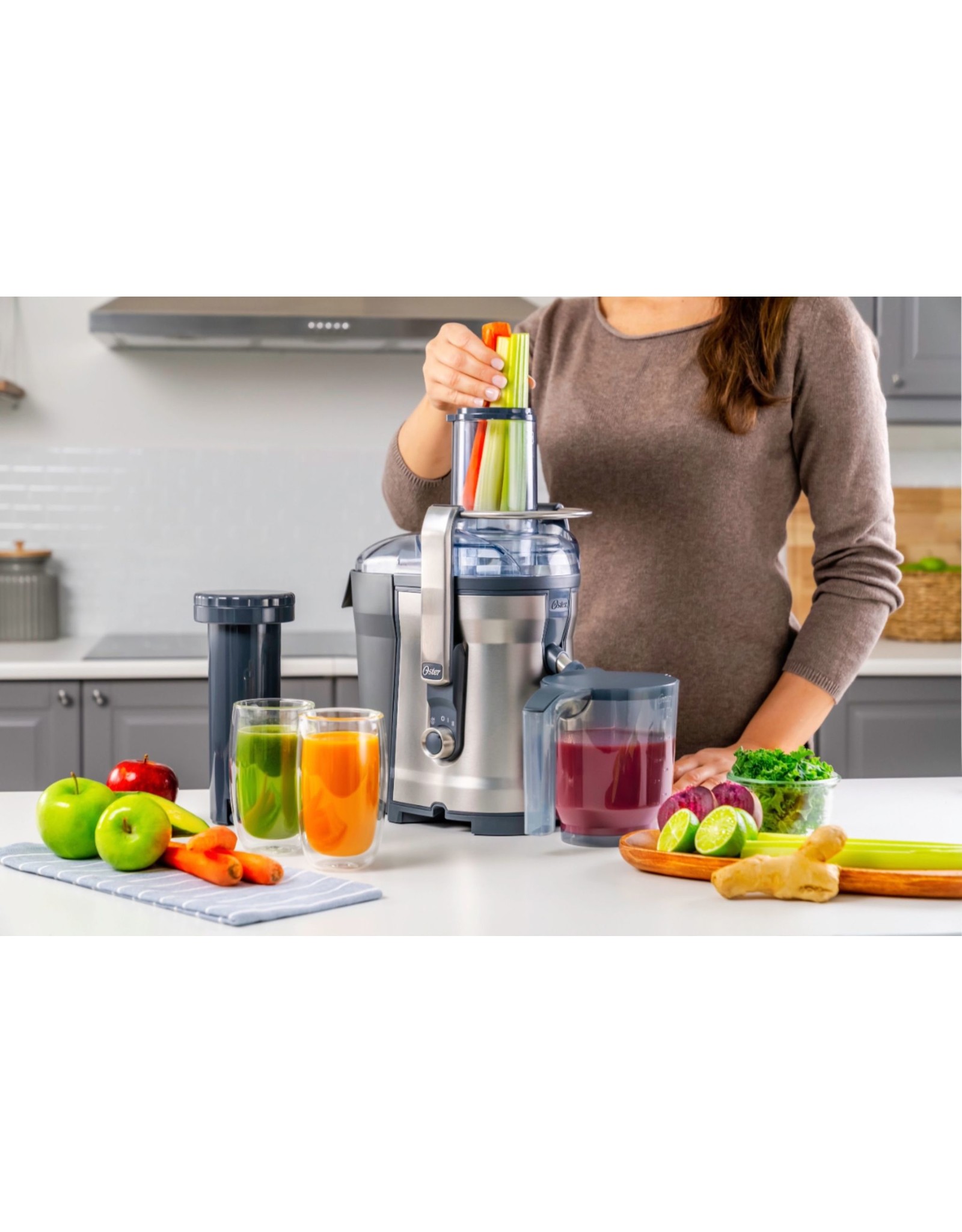 Oster pro Oster - Self-Cleaning Professional Juice Extractor, Stainless Steel Juicer - Stainless Steel