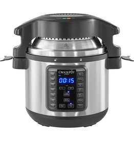 Crock-pot Crock-Pot - 8-Qt. Express Crock Programmable Slow Cooker and Pressure Cooker with Air Fryer Lid - Stainless Steel