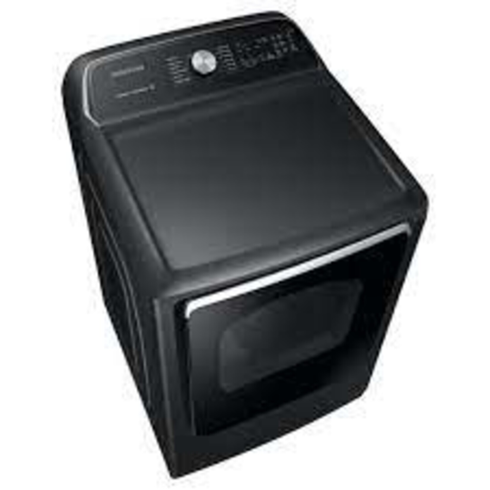 SAMSUNG #DVG54R7600V Samsung 7.4 cu. ft. 120-Volt Black Stainless Steel Gas Dryer with Steam Sanitize+