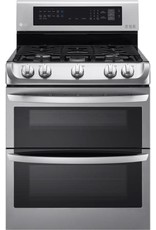 LG Electronics LDG4313ST 6.9 cu. ft. Double Oven Gas Range with ProBake Convection Oven, Self Clean and EasyClean in Stainless Steel