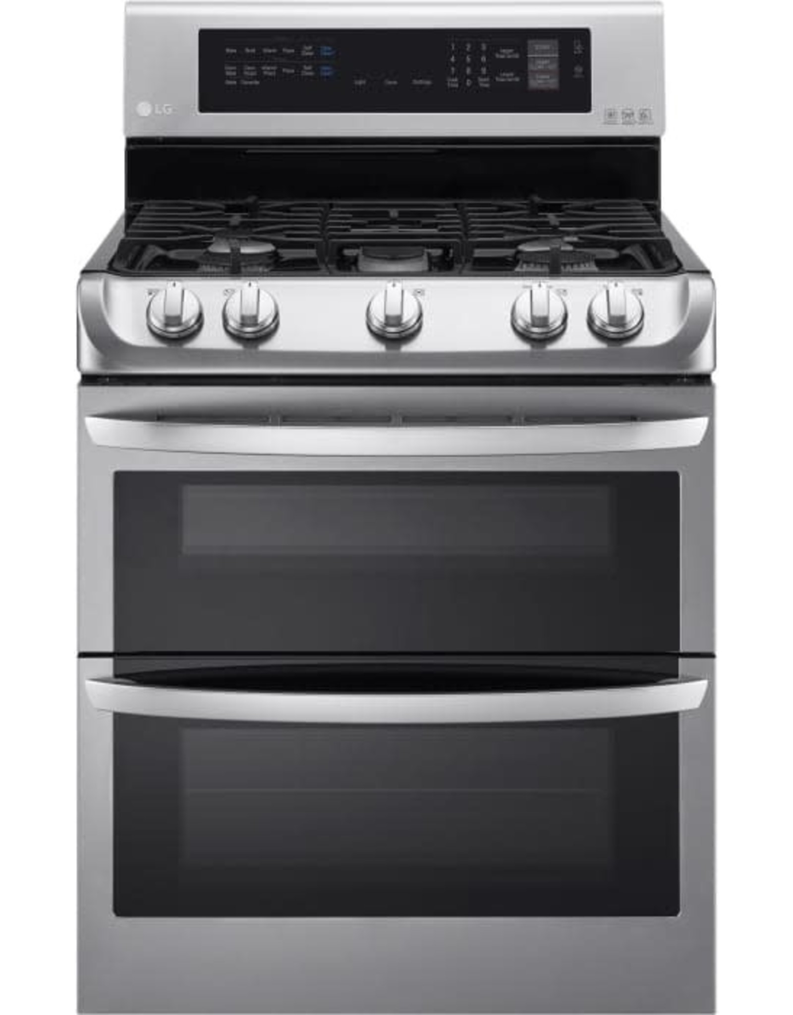 LG Electronics LDG4313ST 6.9 cu. ft. Double Oven Gas Range with ProBake Convection Oven, Self Clean and EasyClean in Stainless Steel