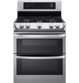 LG Electronics 6.9 cu. ft. Double Oven Gas Range with ProBake Convection Oven, Self Clean and EasyClean in Stainless Steel