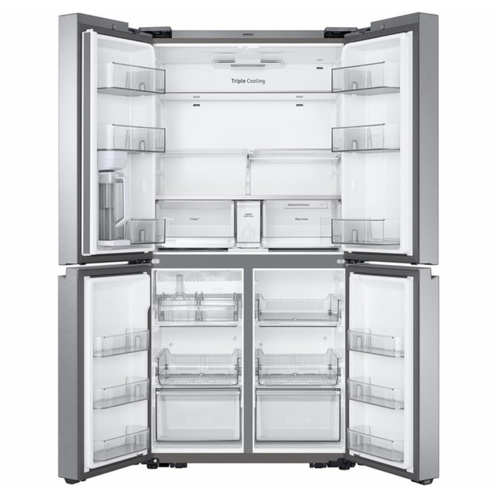 SAMSUNG #*RF29A9071SR  SAMSUNG 29.2 cu. ft. 4-Door Flex French Door Smart Refrigerator in Fingerprint Resistant Stainless Steel, Standard Depth
