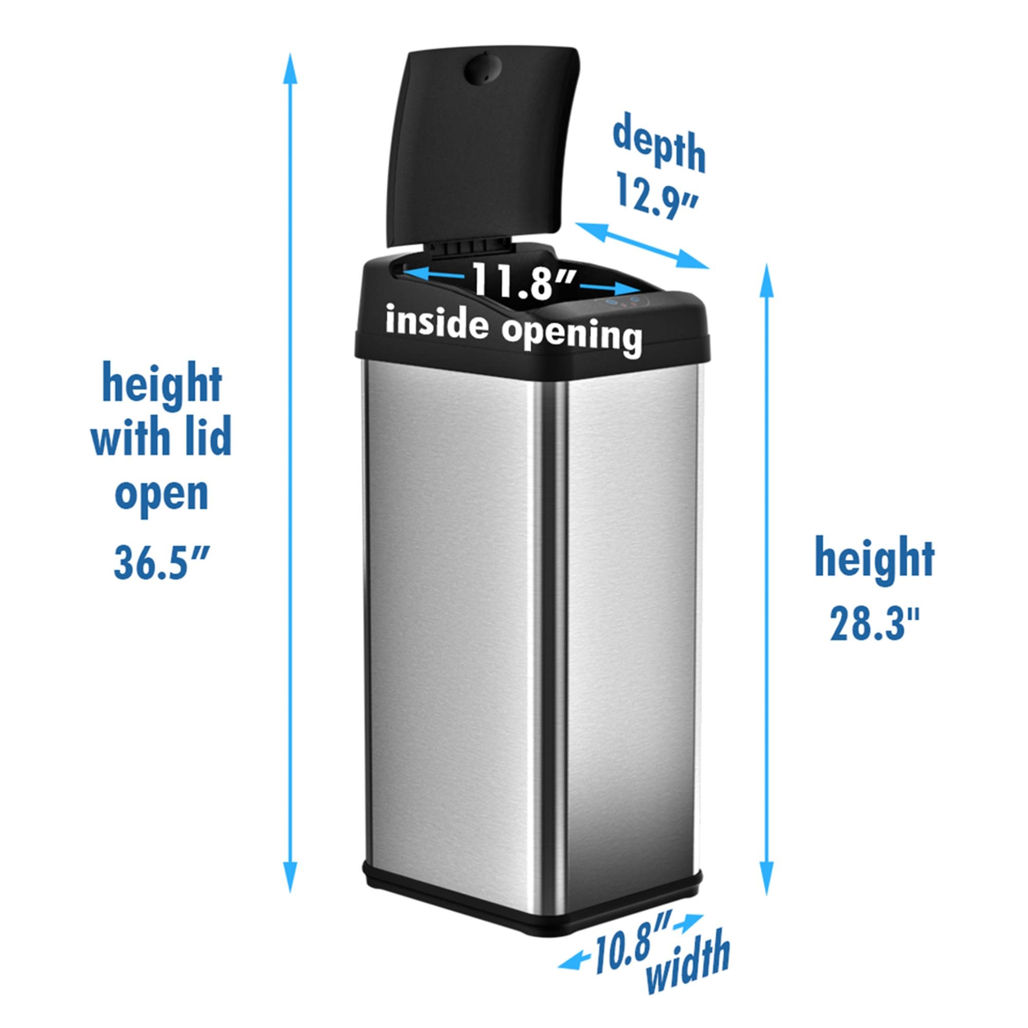 IT13MX 13 Gallon ExtraWide Sensor Trash Can Black Friday