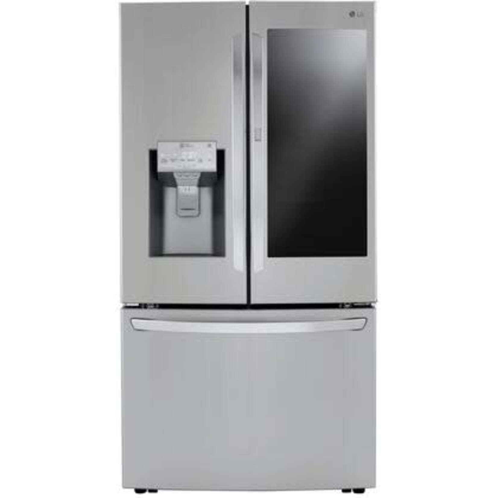 LG Electronics LRFVC2406S 23.3 cu. ft. French Door Smart Refrigerator, InstaView, Dual & Craft Ice, PrintProof Stainless, Counter Depth