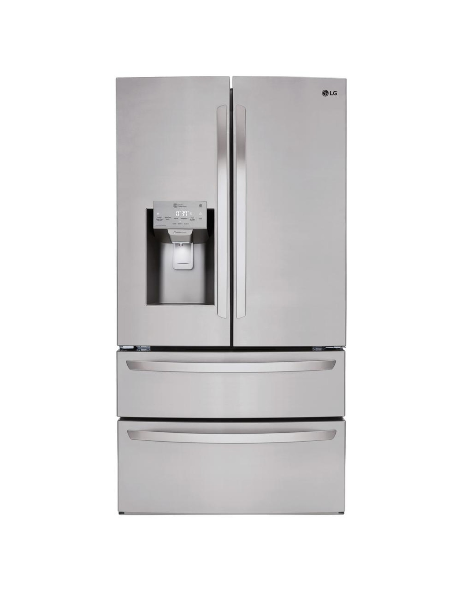 LG Electronics Ck. LMXS28626S 27.8 cu. ft. 4 Door French Door Smart Refrigerator with 2 Freezer Drawers and Wi-Fi Enabled in Stainless Steel