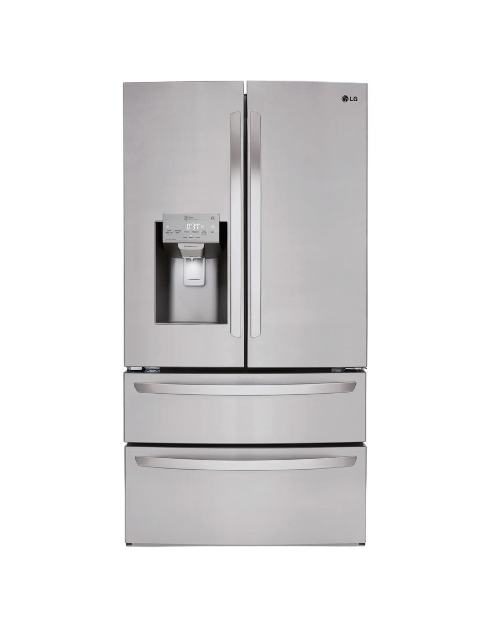 LG Electronics NEW LMXS28626S 27.8 cu. ft. 4 Door French Door Smart Refrigerator with 2 Freezer Drawers and Wi-Fi Enabled in Stainless Steel