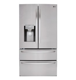 LG Electronics Ck. LMXS28626S 27.8 cu. ft. 4 Door French Door Smart Refrigerator with 2 Freezer Drawers and Wi-Fi Enabled in Stainless Steel