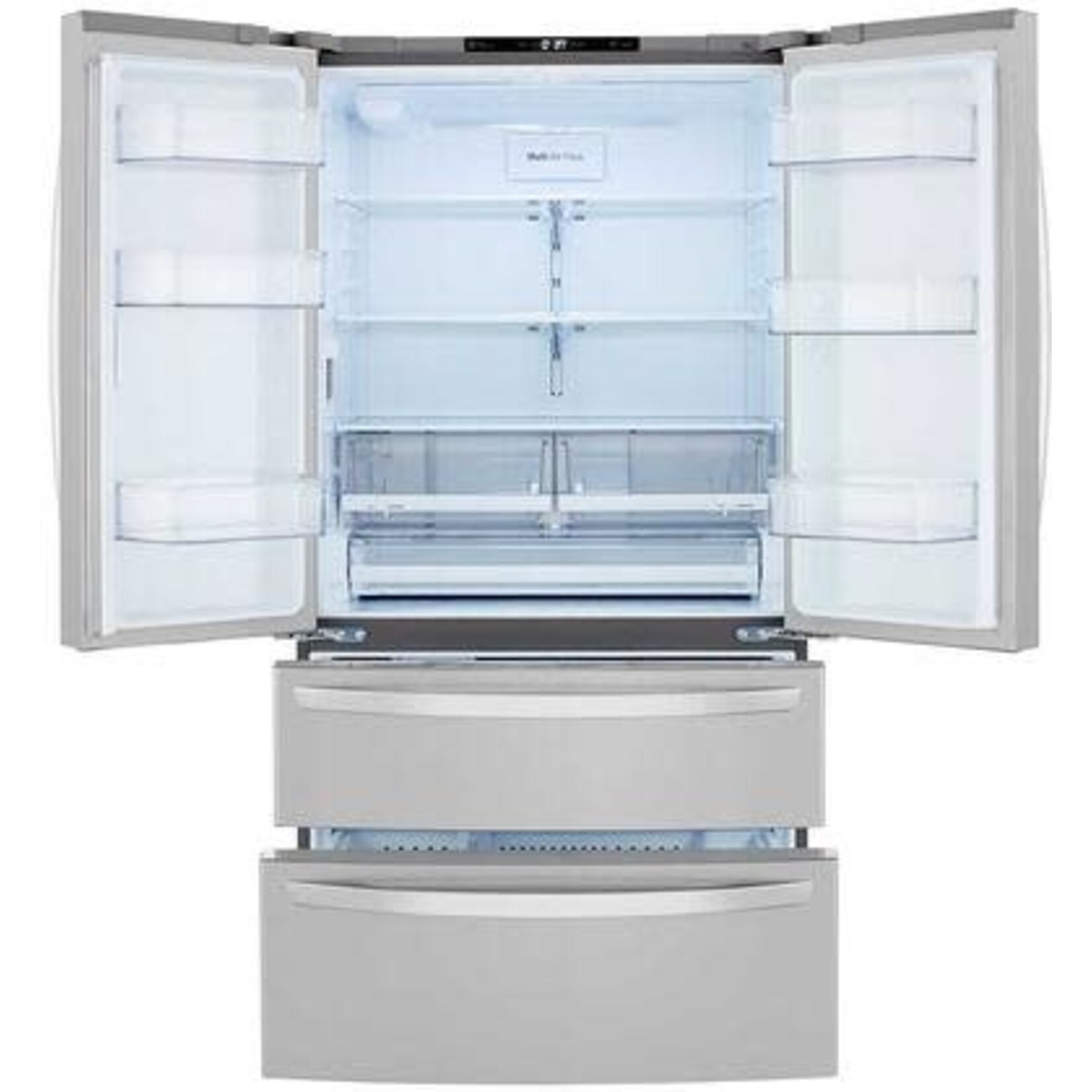 LG Electronics #LMWS27626S LG - 26.9 Cu. Ft. 4-Door French Door Refrigerator with Internal Water Dispenser - Stainless Steel