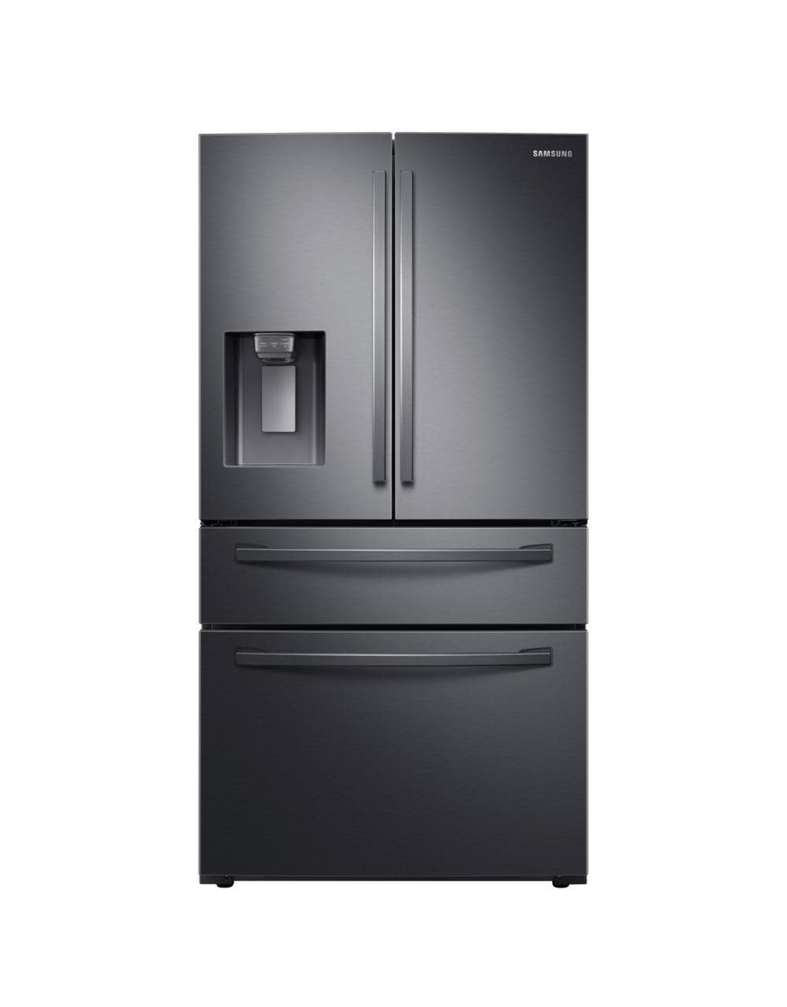 SAMSUNG NEW  Samsung 28 cu. ft. 4-Door French Door Refrigerator in Fingerprint Resistant Black Stainless
