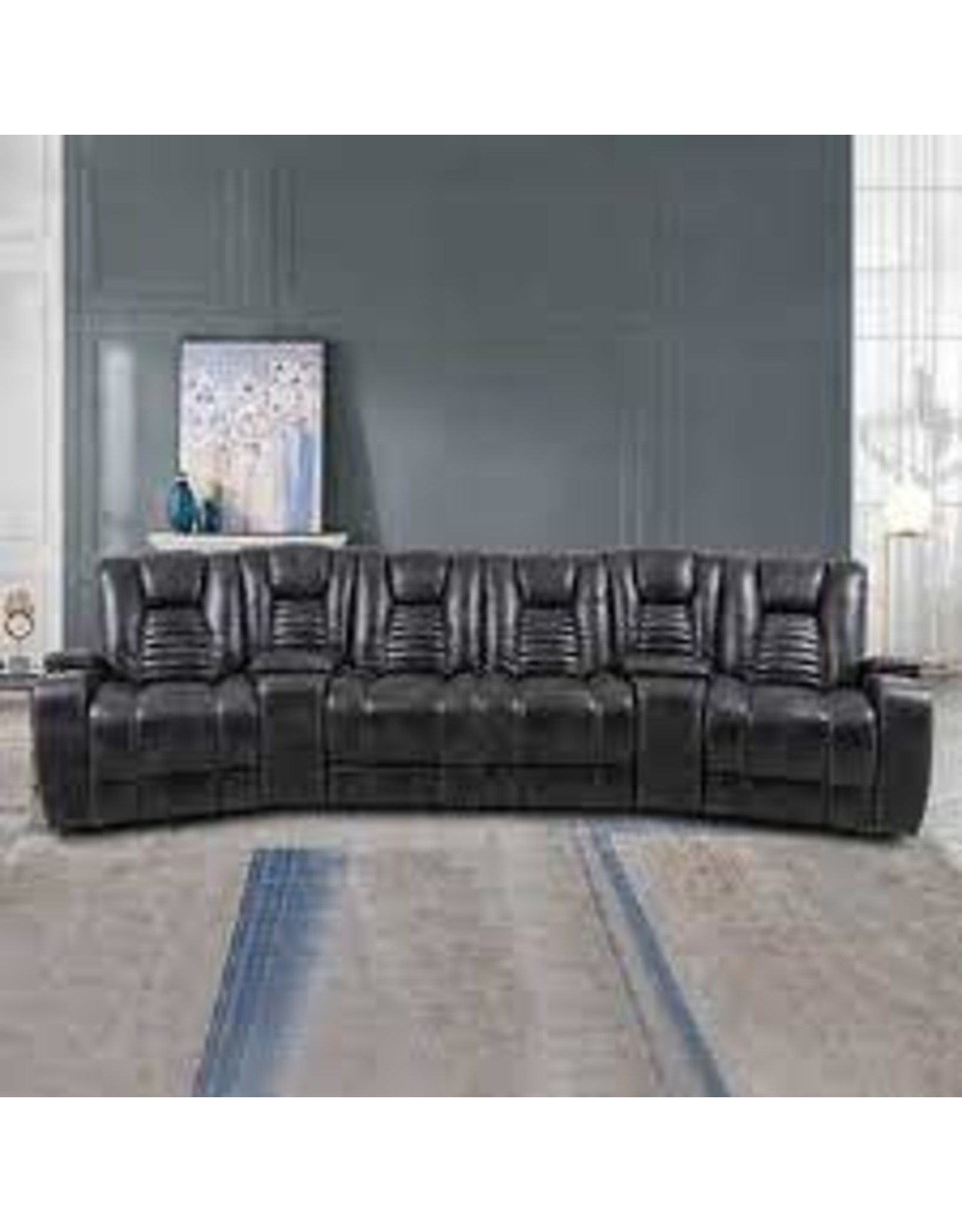 Alameda Fabric Power Reclining Home Theater Sectional (Assembled)