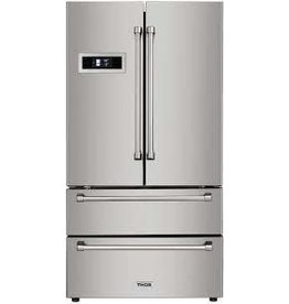 THOR hrf3601f 36 in. 21 cu. ft. French Door Refrigerator in Stainless Steel Counter Depth with Automatic Ice Maker