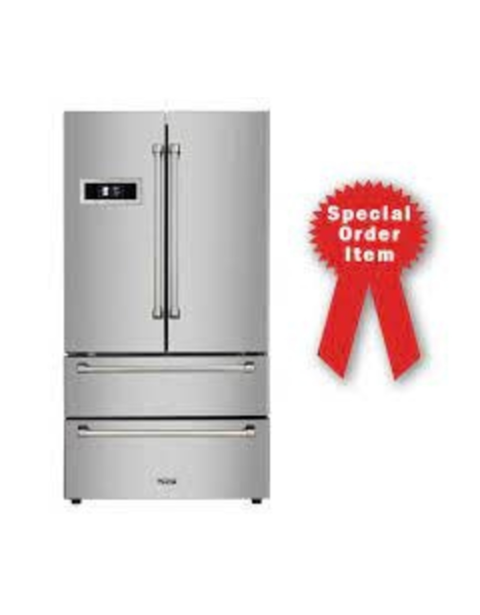 THOR hrf3601f 36 in. 21 cu. ft. French Door Refrigerator in Stainless Steel Counter Depth with Automatic Ice Maker