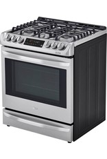 LG Electronics LSD4913ST 6.3 cu. ft. Slide-In Smart Dual-Fuel Electric Range with ProBake Convection Oven and Wi-Fi in Stainless Steel