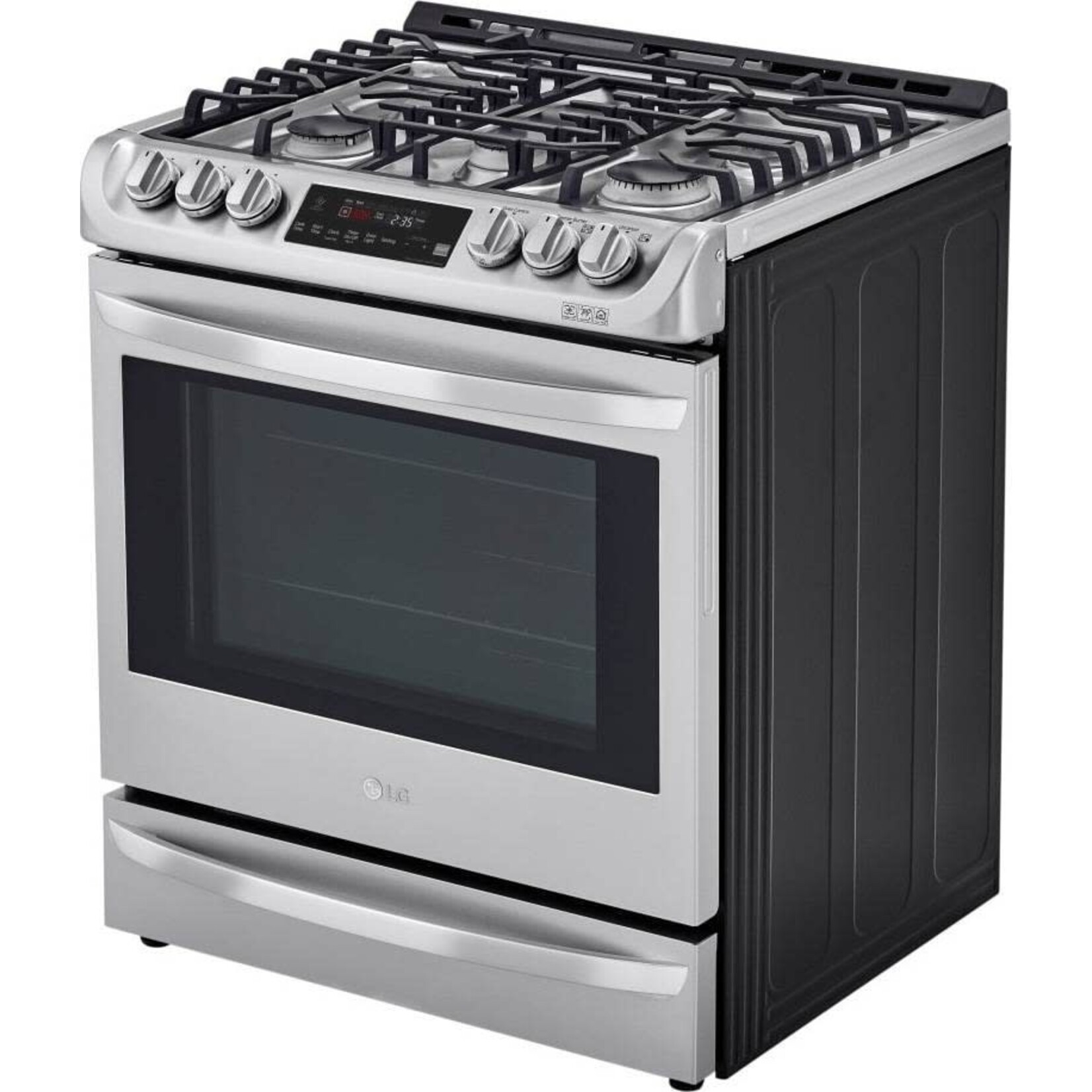 LG Electronics LG LSD4913ST 6.3 cu. ft. Slide-In Smart Dual-Fuel Electric Range with ProBake Convection Oven and Wi-Fi in Stainless Steel