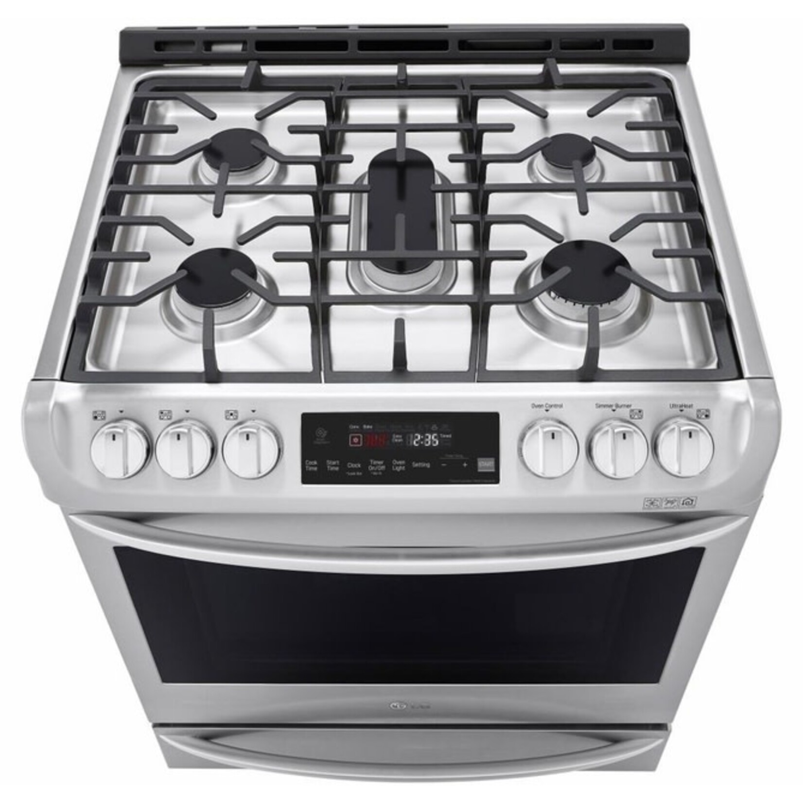 LG Electronics LG LSD4913ST 6.3 cu. ft. Slide-In Smart Dual-Fuel Electric Range with ProBake Convection Oven and Wi-Fi in Stainless Steel