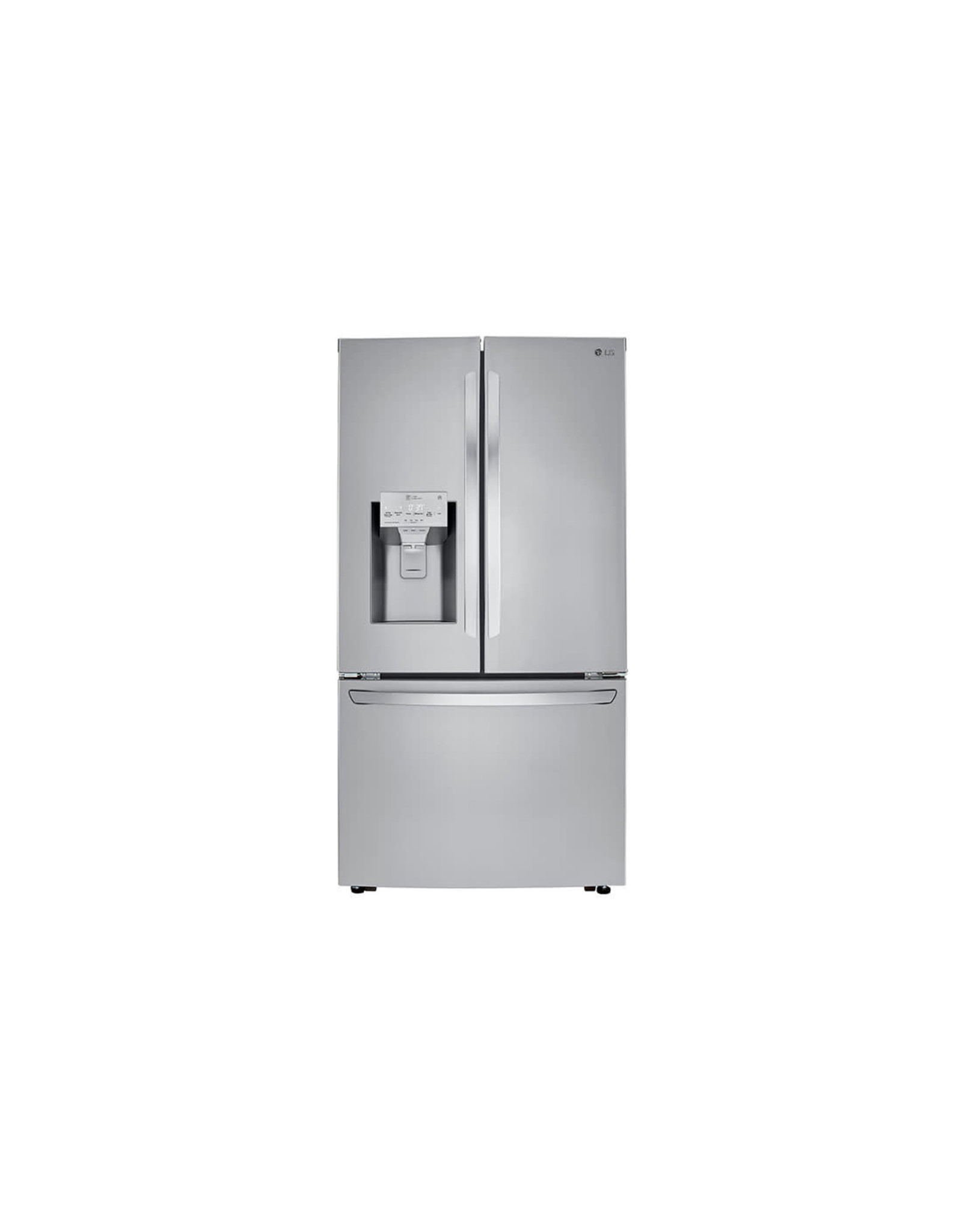 LG Electronics Ck. LRFXC2416S 23.5 cu. ft. Smart French Door Refrigerator, Dual Ice Makers with Craft Ice in PrintProof Stainless Steel, Counter Depth
