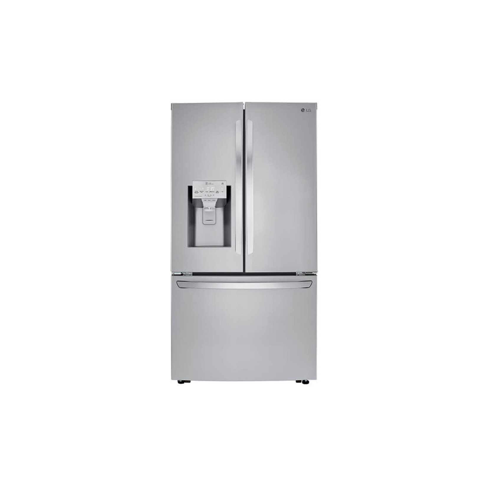 LG Electronics # LRFXC2416S 23.5 cu. ft. Smart French Door Refrigerator, Dual Ice Makers with Craft Ice in PrintProof Stainless Steel, Counter Depth