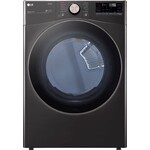 LG #*DLEX4000B - LG 7.4 cu. ft. Ultra Large Black Steel Smart Electric Vented Dryer with Sensor Dry, TurboSteam & Wi-Fi Enabled