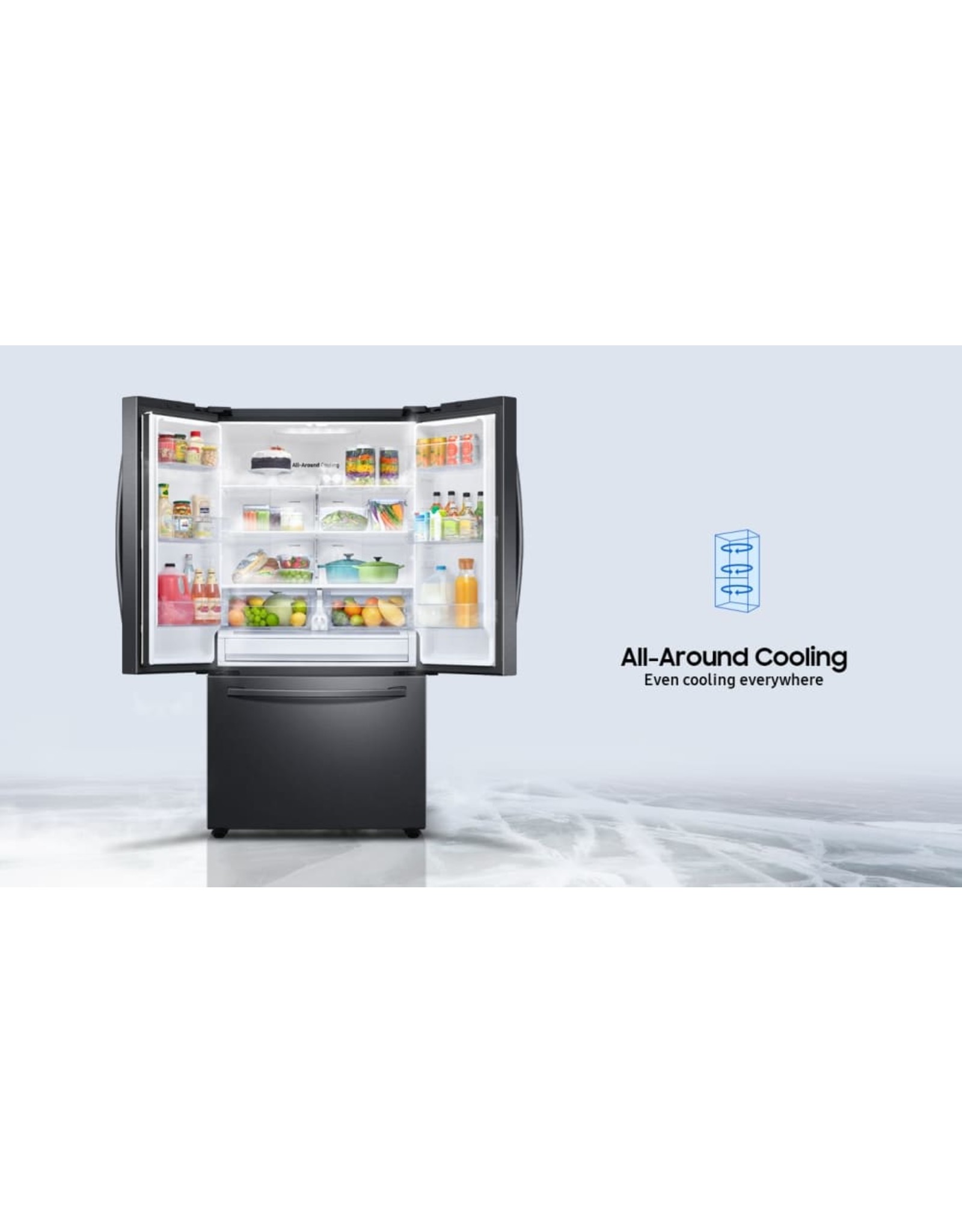 SAMSUNG NEW RF28T5F01SG 27.7 cu. ft. French Door Refrigerator in Black Stainless Steel with Family Hub