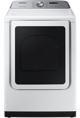 SAMSUNG NEW DVE50R5400W 7.4 cu. ft. White Electric Dryer with Steam Sanitize+