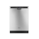 Whirlpool WDF590SAJM 24 in. Monochromatic Stainless Steel Front Control Built-In Tall Tub Dishwasher with a Third Level Rack, 50 dBA