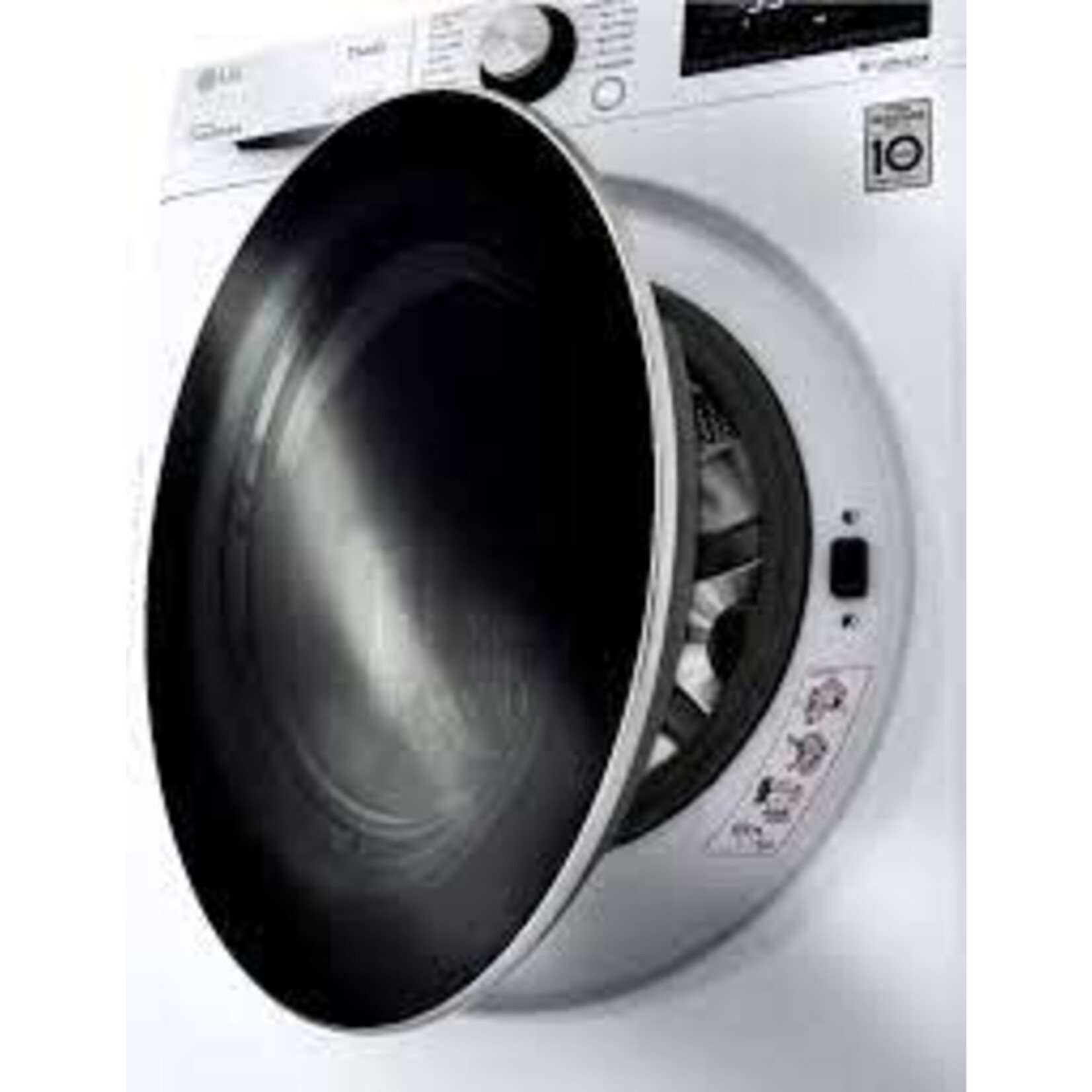 LG Electronics #WM1455HWA 2.4 cu.ft. Compact White Front Load Washer with Built-In Intelligence