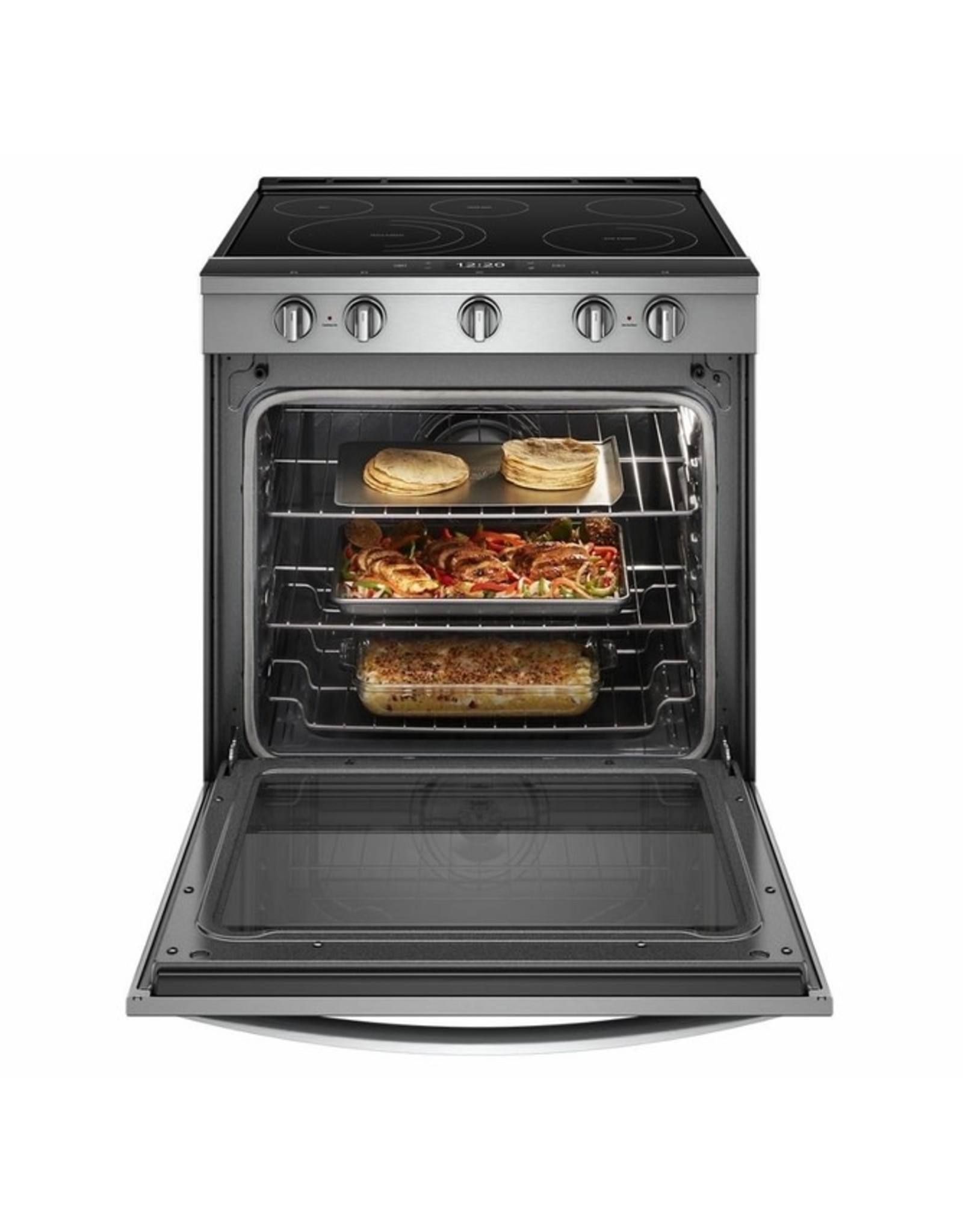 WHIRLPOOL WEE750H0HZ 6.4 cu. ft. Smart Slide-In Electric Range with Scan-to-Cook Technology in Fingerprint Resistant Stainless Steel