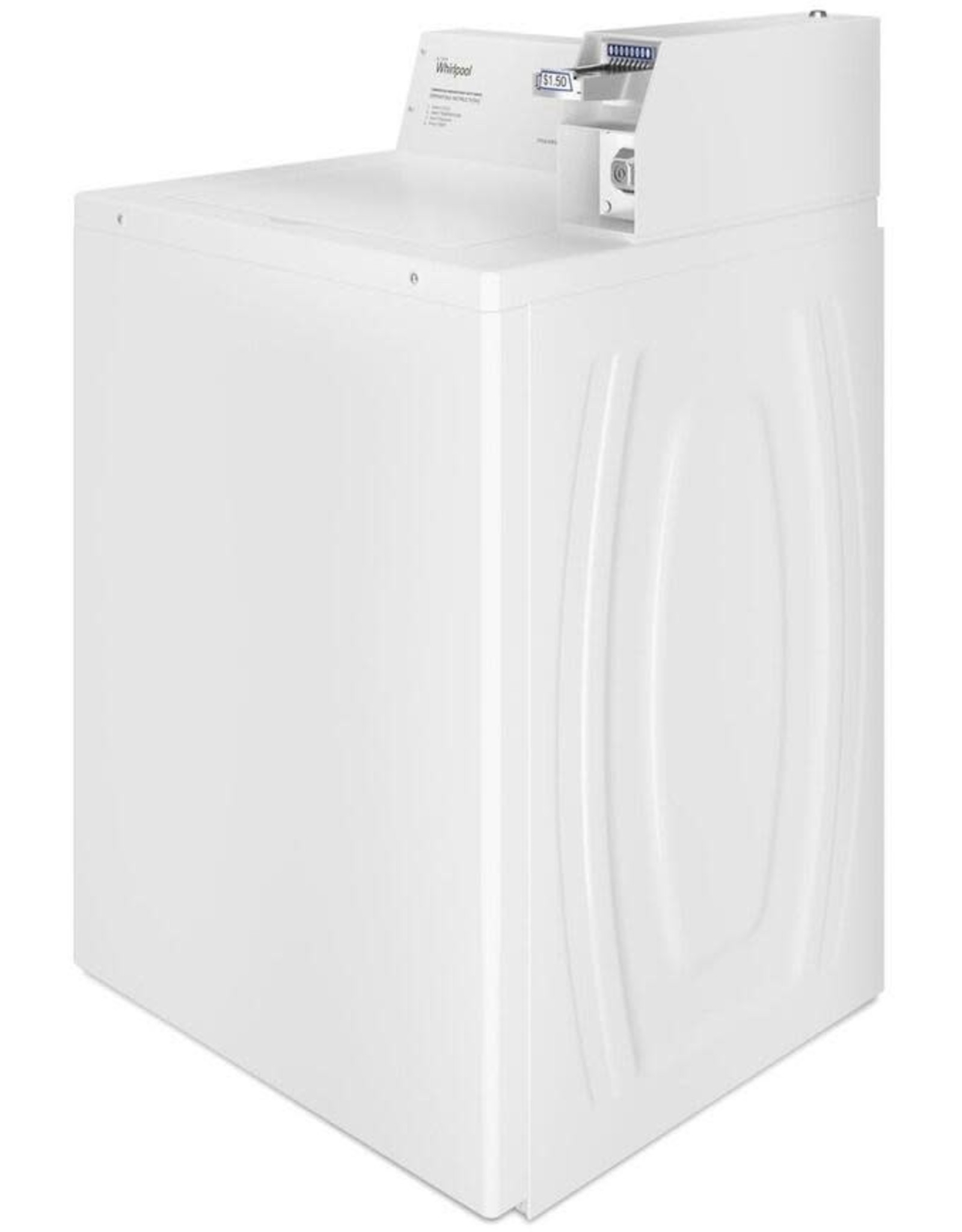 WHIRLPOOL CAE2745FQ  Whirlpool 3.3 cu. ft. White Commercial Top Load Washing Machine Coin Operated