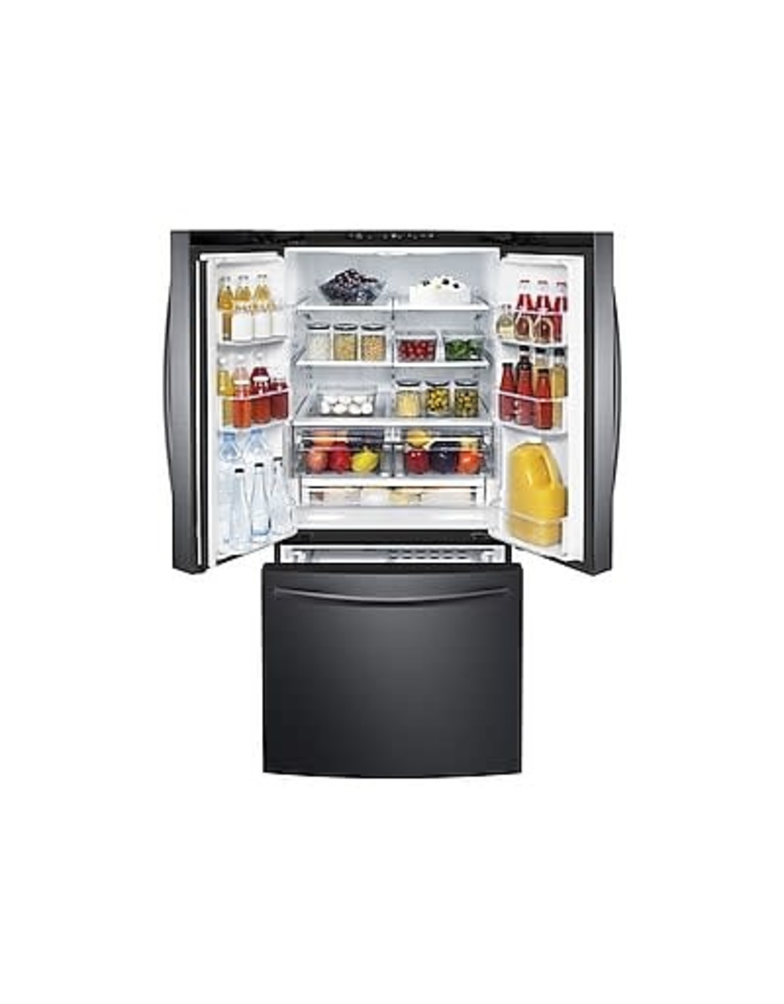 SAMSUNG RF220NCTASG 22 cu. ft. French Door Refrigerator in Black Stainless Steel