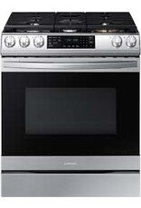 SAMSUNG NX60T8511SS 30 in. 6.0 cu. ft. Slide-In Gas Range with Air Fry and Fan Convection in Fingerprint Resistant Stainless Steel