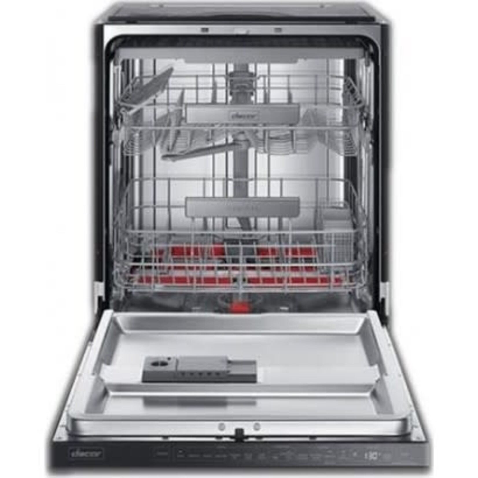 *DDW24T99B   Finish: Panel Ready Alternate View Alternate View Alternate View Alternate View Dacor 24 Inch Wide 14 Place Setting Energy Star Rated Built-In Fully Integrated Dishwasher with WaterWall™ Technology