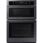 SAMSUNG NQ70T5511DG Samsung 30 in. 1.9/5.1 cu. ft. Microwave Combination Wi-Fi Electric Wall Oven in Black Stainless Steel