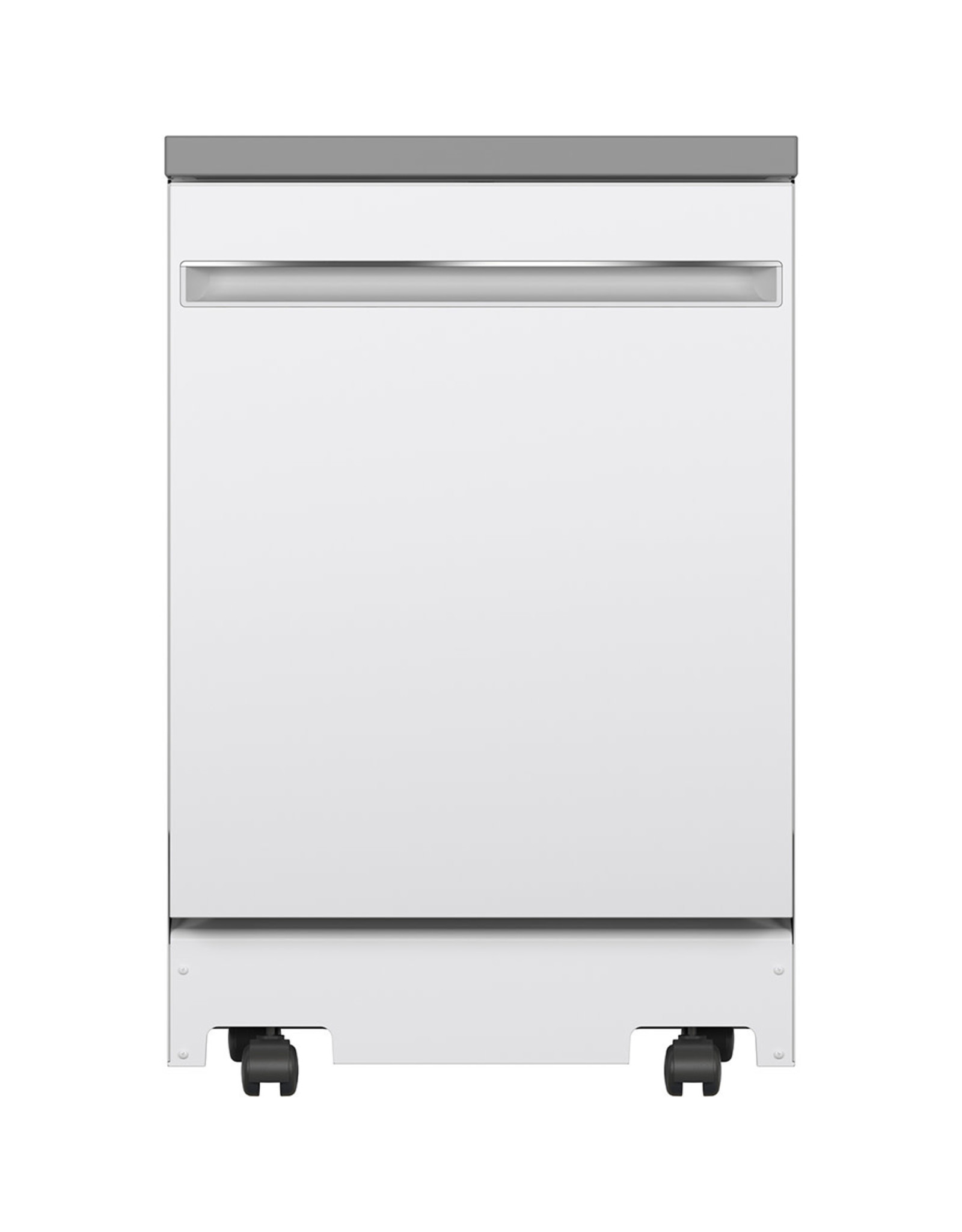 GE GPT2255GLWW 24 in. White Portable Dishwasher with 12 Place Settings Capacity and 54 dBA