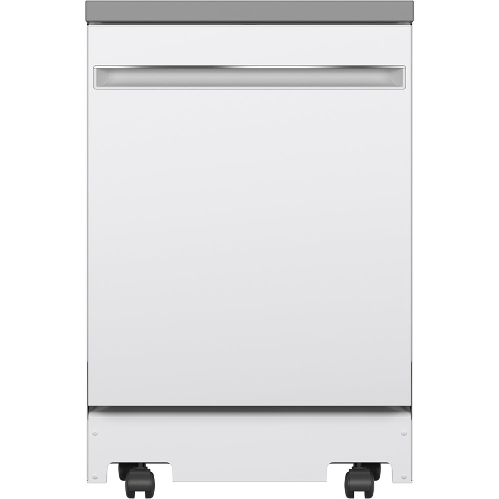 GE GPT2255GLWW 24 in. White Portable Dishwasher with 12 Place Settings Capacity and 54 dBA