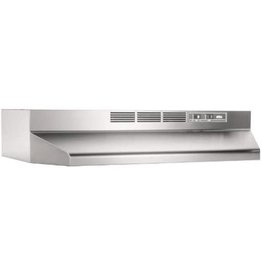 BROAN 412404  41000 Series 24 in. Ductless Under Cabinet Range Hood with Light in Stainless Steel