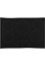 Cafe' CEP90302NSS 30 in. Radiant Electric Cooktop in Stainless Steel with 5 Elements Including Tri-Ring Power Boil Element