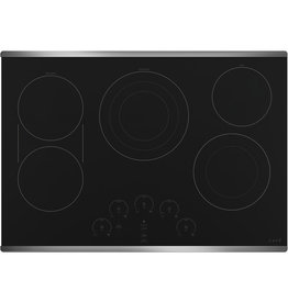 Cafe' CEP90302NSS 30 in. Radiant Electric Cooktop in Stainless Steel with 5 Elements Including Tri-Ring Power Boil Element